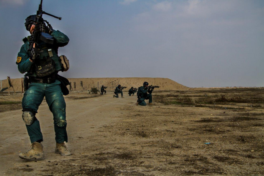 Guardias civiles en la misión de adiestramiento en Irak. Foto: Emad