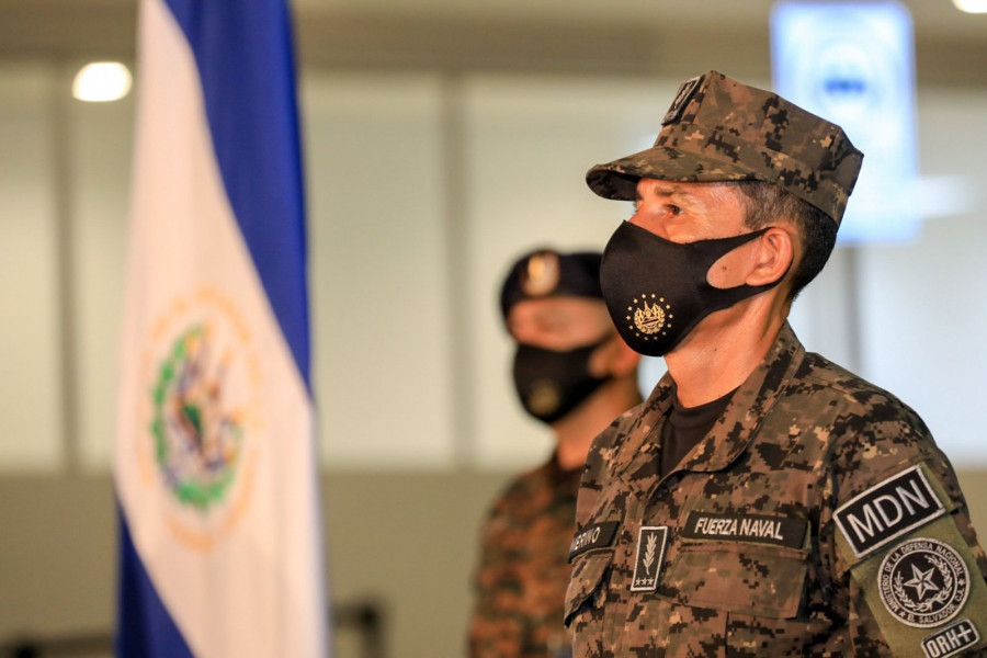 Ministro de Defensa, vicealmirante René Merino. Foto: Presidencia de El Salvador