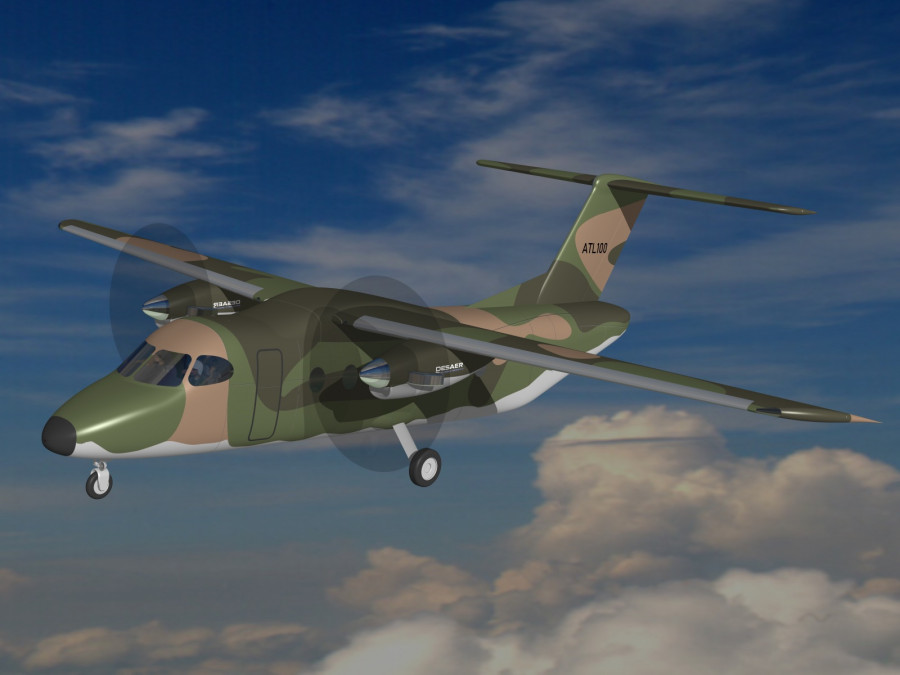 ATL-100 en los colores de la Aviación del Ejército Brasileño Arte: DESAER