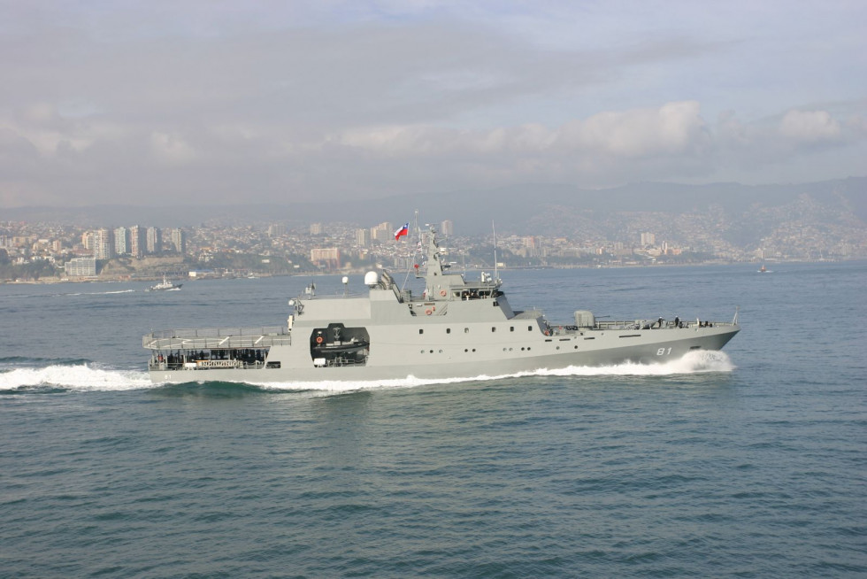 El OPV-81 Piloto Pardo fue construido en Asmar Talcahuano y está en servicio desde el 2008. Foto: Armada de Chile