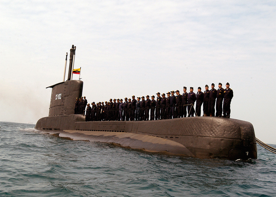 Submarino BAE Huancavilca SS-102 de la Armada del Ecuador. Foto: Armada del Ecuador