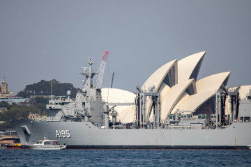 Buque de abastecimiento australiano HMAS Supply, construido en España. Foto: Navantia Australia