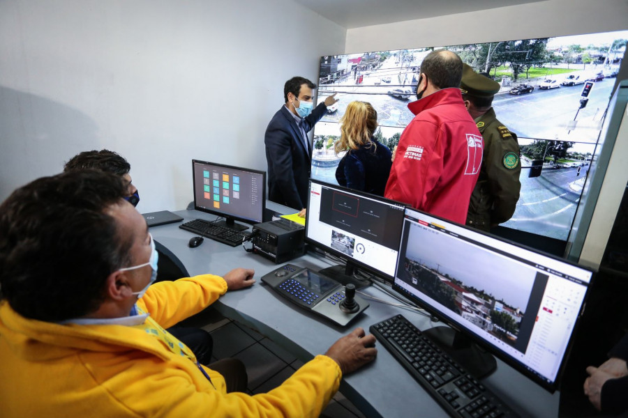 Presentación de parte del nuevo sistema de Teleprotección. Foto: Ministerio de Interior y Seguridad Pública