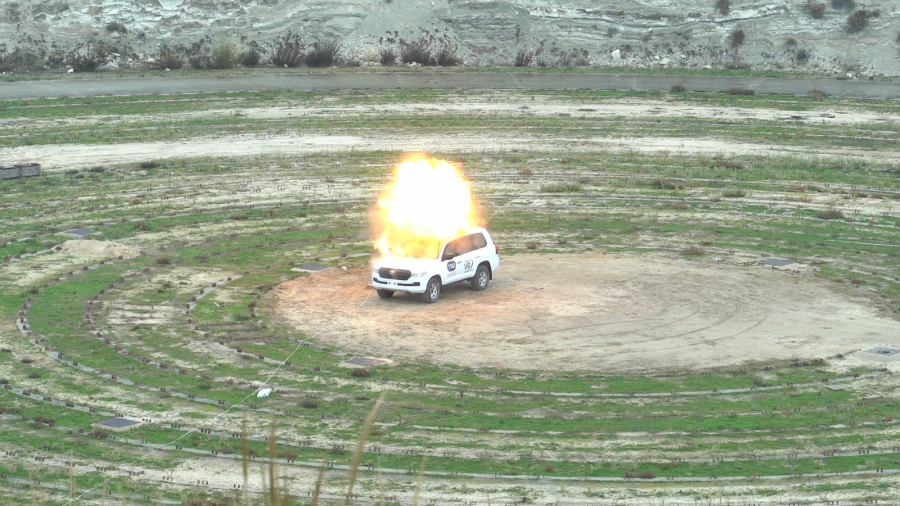 Pruebas sobre un vehículo Toyota LC2000. Foto: TSD