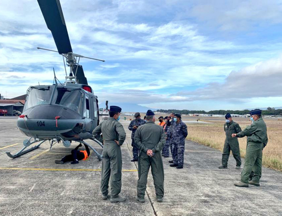 Helicóptero Bell de la Fuerza Aérea Guatemalteca. Foto: M. de Defensa de Guatemala.