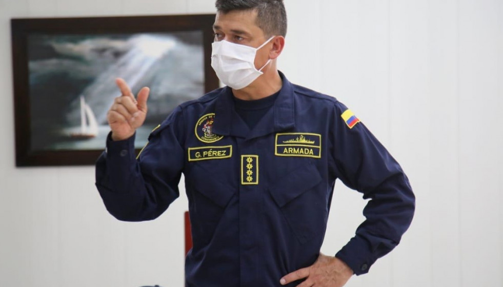 El comandante de la Armada de Colombia, almirante Gabriel Pérez. Foto: Infodefensa.com