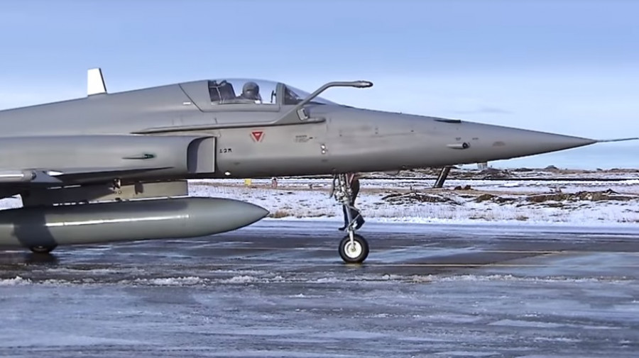 F-5E Tigre III en la base aérea Chabunco en Punta Arenas. Foto: Ministerio de Defensa