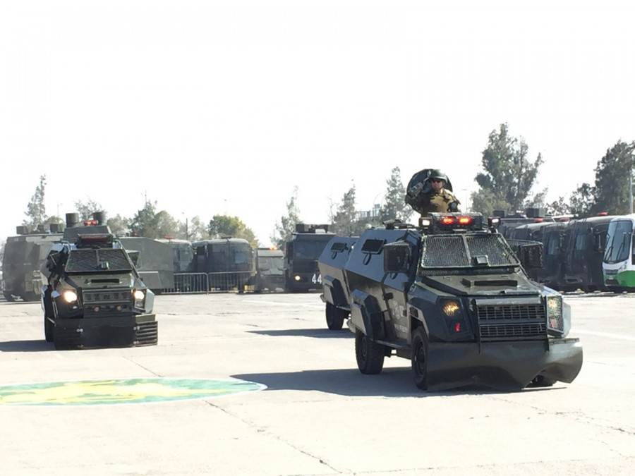 Una de las necesidades de la policía es la adquisición de vehículos blindados. Foto: Carabineros de Chile