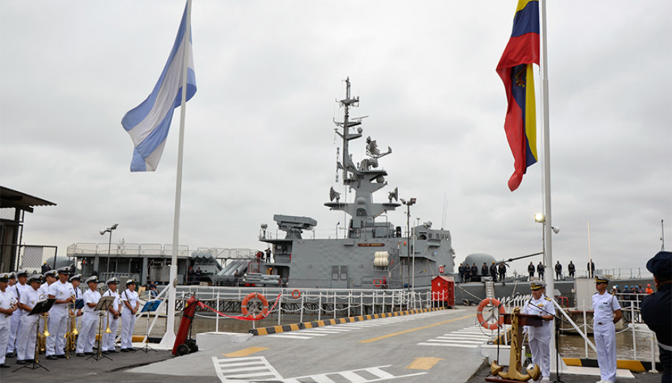 La corbeta misilera ecuatoriana arribará el jueves 29 de noviembre al puerto chileno de Valparaíso. Foto: Armada de Ecuador