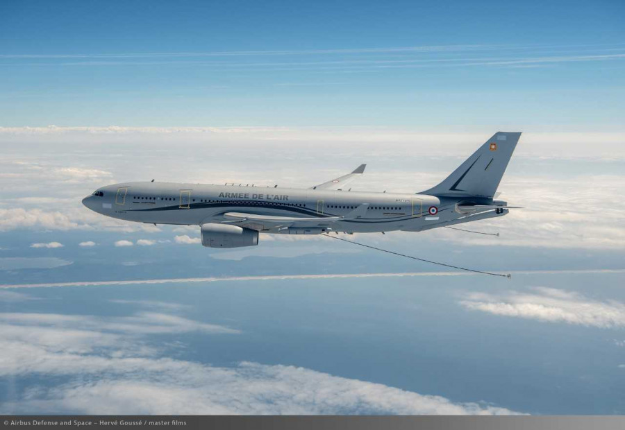 Avión cisterna A330 MRTT del Ejército del Aire de Francia. Foto: Airbus Defence and Space
