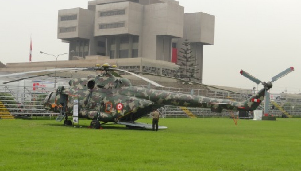 Un Mi-171Sh en el Cuartel General del Ejército del Perú. La inversión en helicópteros es una de las más destacadas. Foto: Peter Watson