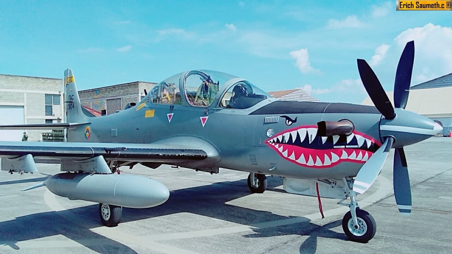 Avión Super Tucano de la Fuerza Aérea Colombiana. Fotos: Infodefensa.com