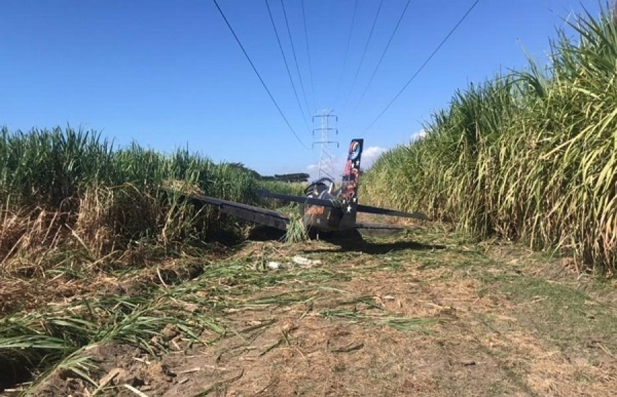 El avión EMB-312 Tucano accidentado. Foto: Cortesía