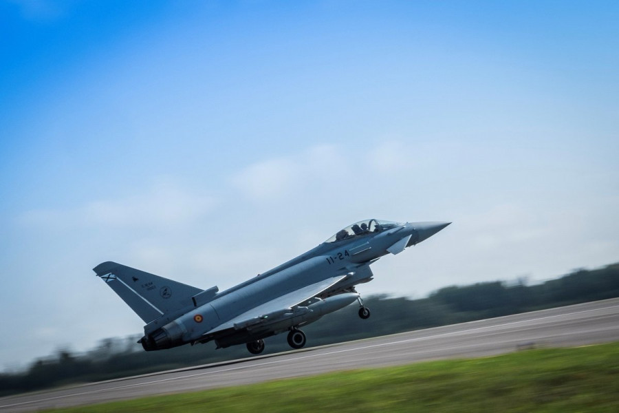 Eurofighter español en la Policía Aérea del Báltico. Foto: Emad