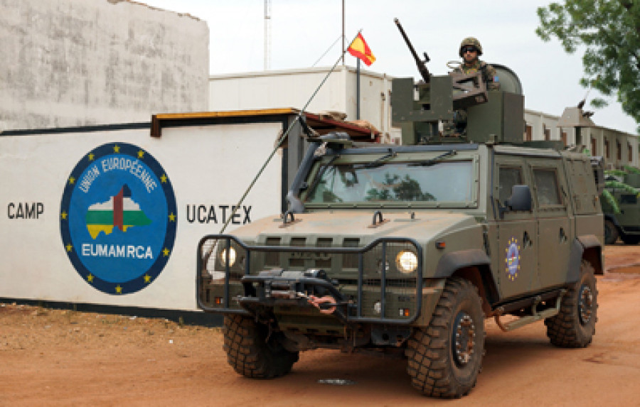 Vehículo Lince en la misión de la República Centroafricana. Foto: Ministerio de Defensa