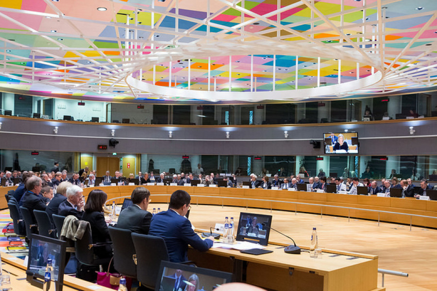 Reunión en Bruselas de los ministros de Defensa y Exteriores de la UE. Foto: Ministerio de Defensa