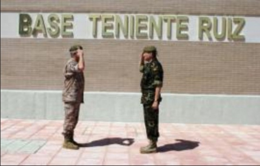 Entrada de la base Teniente Ruiz. Foto: Ejército de Tierra