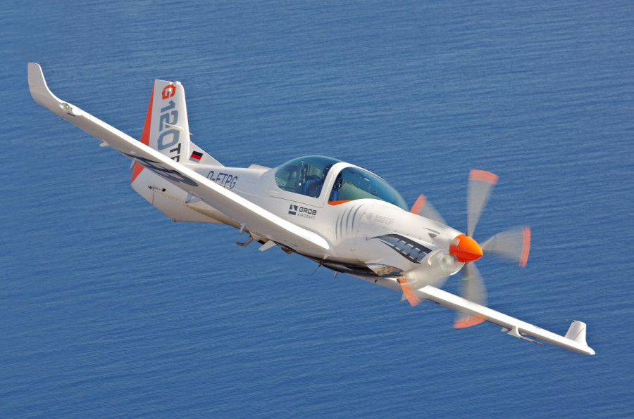 El Grob G 120TP es parte del sistema integral de entrenamiento. Foto: Grob Aircraft