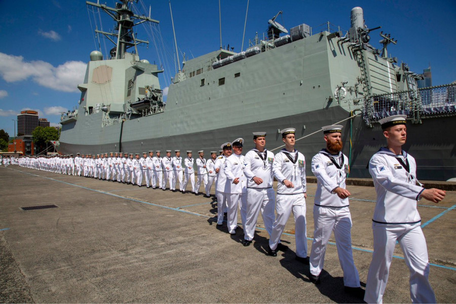Entrega a la Armada australiana del destructor AWD Brisbane. Foto: AWD Alliance