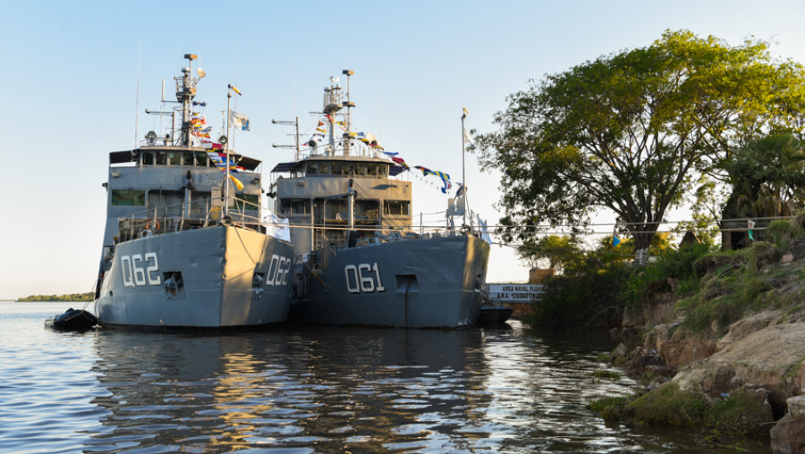 Los multiprósito ARA Ciudad de Zárate y ARA Ciudad de Rosario. Foto: Armada