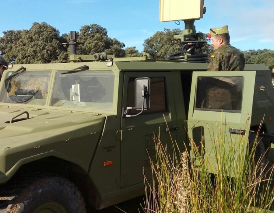 Vehículo de Vigilancia Terrestre VVT en las pruebas con la Legión. Foto: Fuerza Terrestre