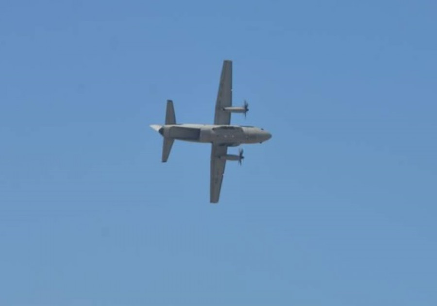Un C-27J Spartan de la FAP mostrando su maniobrabilidad en Fidae 2018. Foto: Fuerza Aérea del Perú