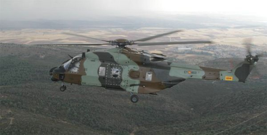 Helicóptero NH90 de las Famet. Foto: Ejército de Tierra