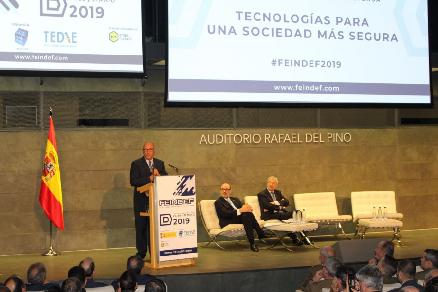 El secretario de Estado, Ángel Olivares, en la presentación de la feria en Madrid. Foto: Infodefensa.com