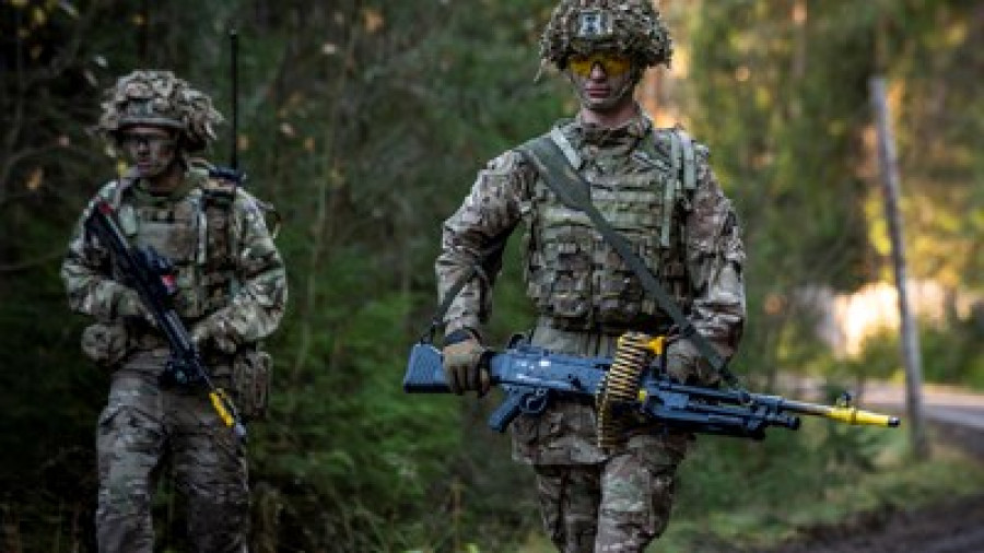 Soldados británicos en los ejercicios Trident Juncture 2018, en Noruega. Foto: Ejército británico