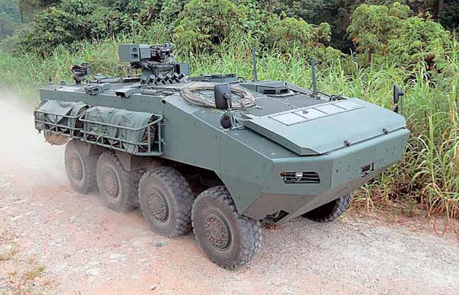 Vehículo blindado de transporte de personal Terrex 8x8. Foto: ST Engineering