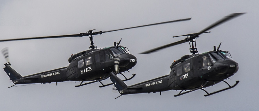 El Bell UH-1H tiene 52 años en el inventario de la FACh. Foto: Issan Valenzuela
