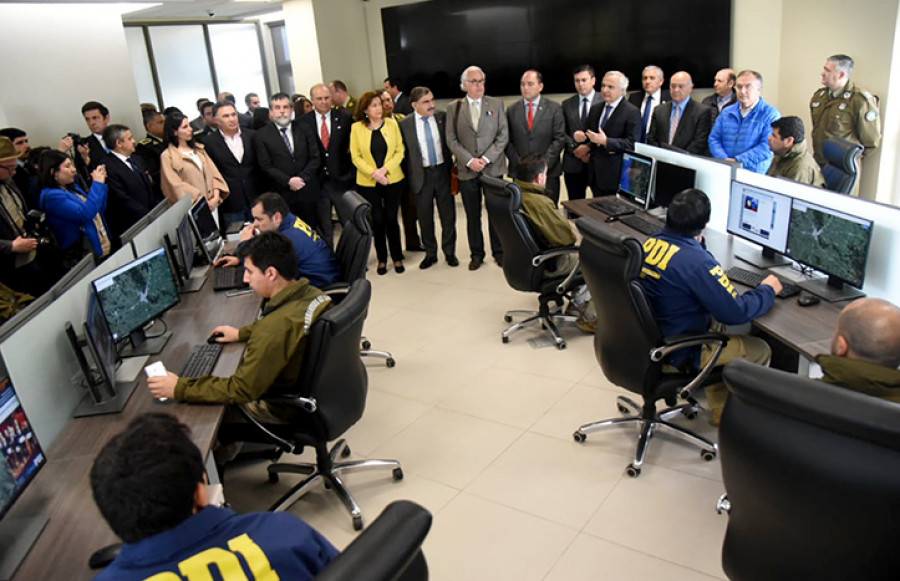 La nueva oficina de la Unidad de Coordinación Estratégica de la Macrozona Sur. Foto: Ministerio del Interior
