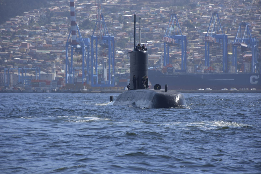 El submarino realizó un despliegue de 142 días por las aguas del océano Pacífico. Foto: Armada de Chile
