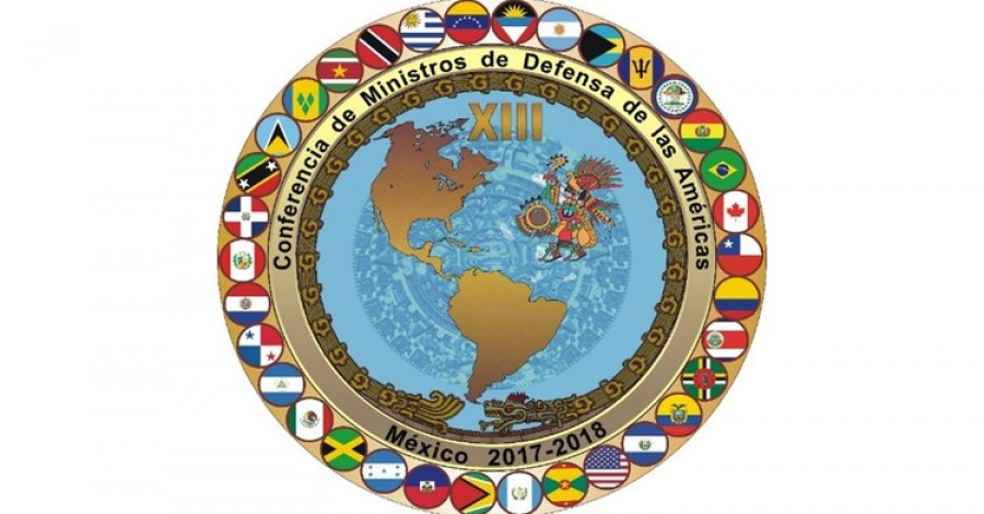 Logo de la XIII Conferencia de Ministros de Defensa de las Américas. Foto: Secretaría de Defensa Nacional de México.