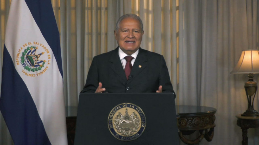 El presidente de El Salvador, Salvador Sánchez, en el anuncio de la apertura de relaciones con China. Foto: Presidencia de El Salvador.