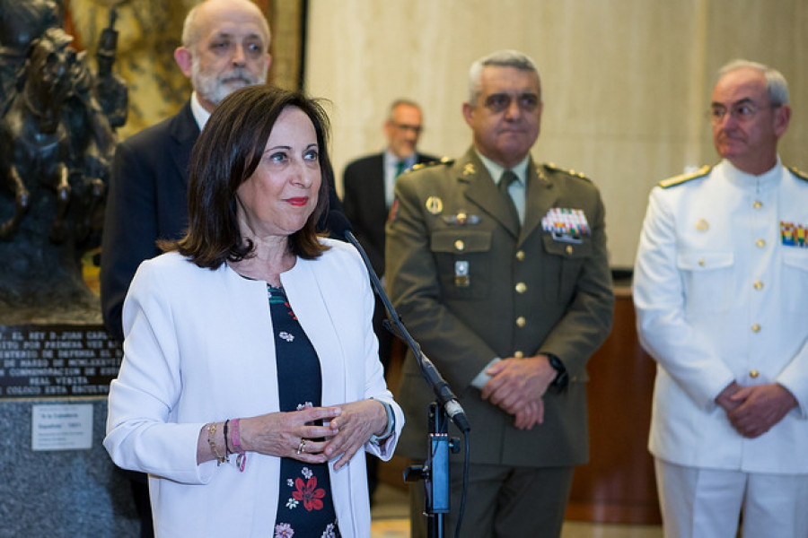 Robles en un reciente acto en el ministerio de Defensa. Foto: MDE