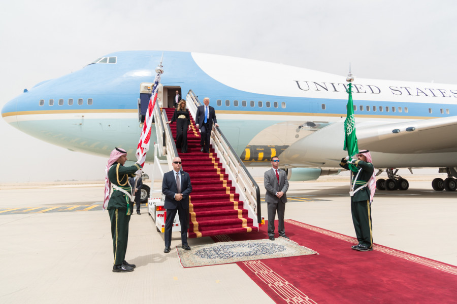 El presidente de EEUU, Donald Trump, durante un viaje oficial a Arabia Saudí. Foto: Casa Blanca
