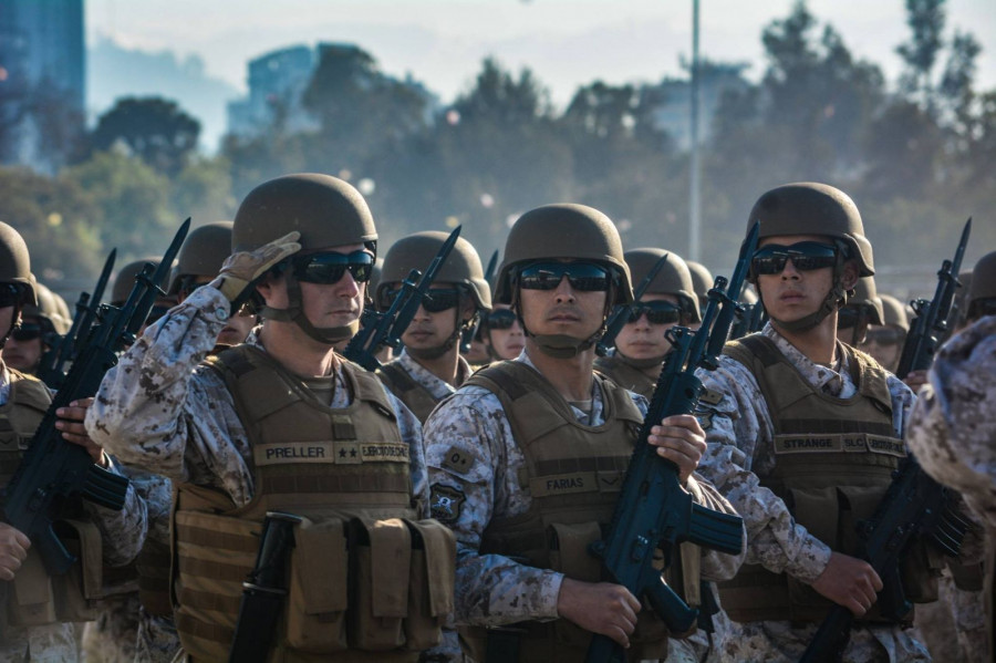 Las unidades del Ejército de Chile realizaron el primer ensayo de la Parada Militar el 5 de septiembre. Foto: Ejército de Chile