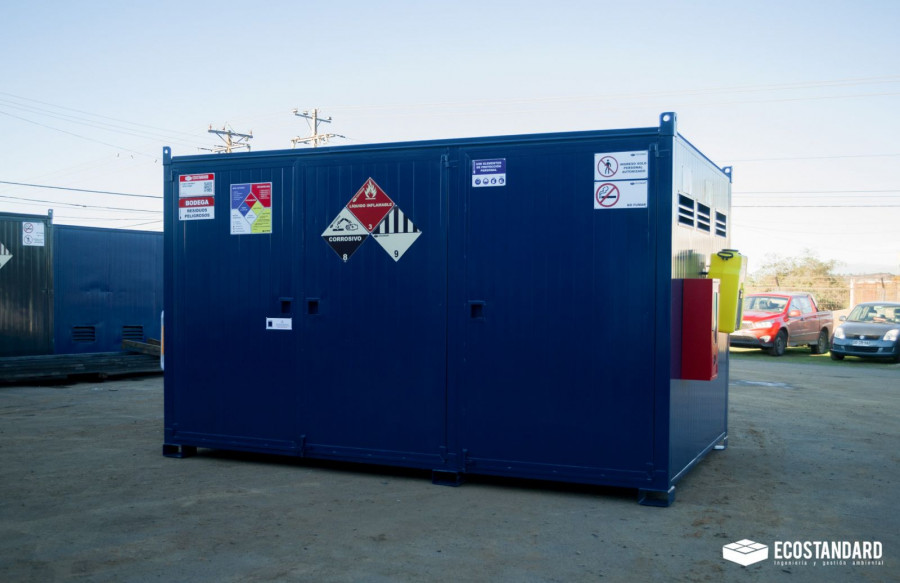 Ecostandard tiene en su cartera de productos bodegas de residuos peligrosos desde 2,5 a 30 metros cúbicos de área útil. Foto: Ecostandard