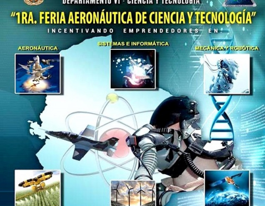 Publicidad alusiva a la I Feria Aeronáutica de Ciencia y Tecnología. Foto: Fuerza Aérea Boliviana.