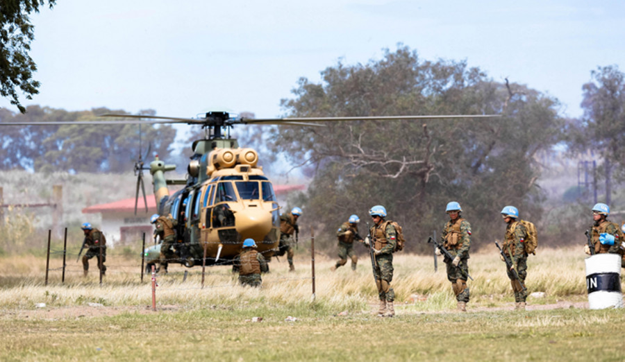 Entrenamiento de la Fuerza de Paz Conjunta Combinada Cruz del Sur. Foto: Ministerio de Defensa de Chile.