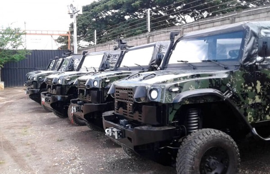 Parte de los once vehículos Tiuna repotenciados. Foto: 8° Cuerpo LogísticoEjército de Venezuela.