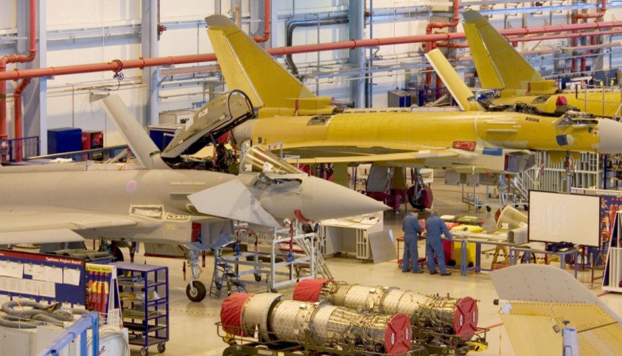 Fábrica de cazas Eurofighter. Foto: Eurofighter