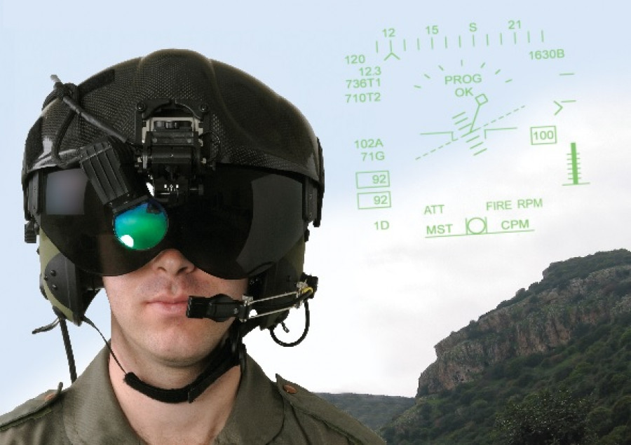 Sistema Elbit ANVISHUD 24T para pilotos de helicópteros. Foto: Elbit Systems.