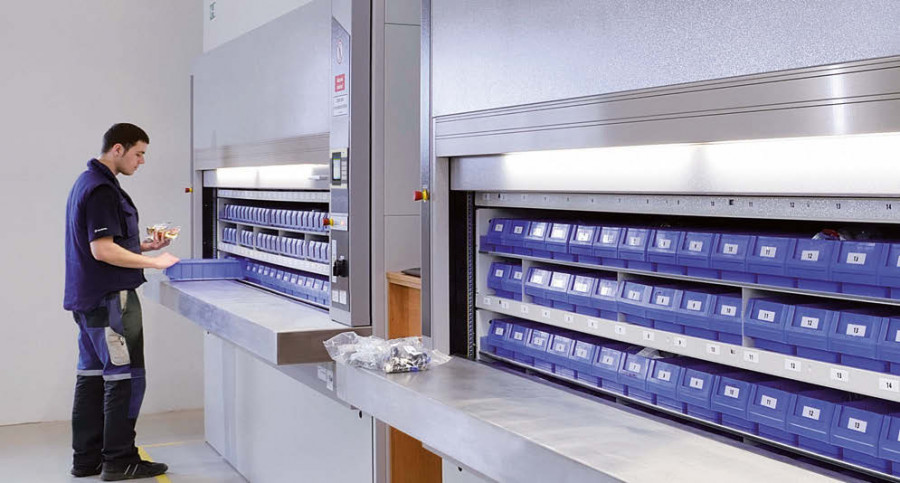 El sistema permite un uso eficiente del espacio destinado al almacenamiento de distintos tipos de productos. Foto: Kardex