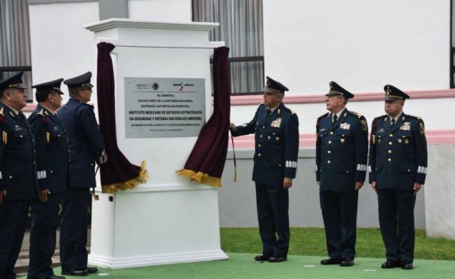 inauguración del  Instituto Mexicano de Estudios Estratégicos en Seguridad y Defensa Nacionales. Imagen Sedena