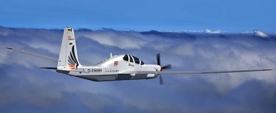 El G520NG, plataforma ISR tripulada o no tripulada de materiales compuestos. Foto: Grob Aircraft SE