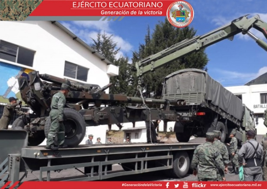 Obús remolcado M198 de 155 mm. Foto: Ejército del Ecuador.