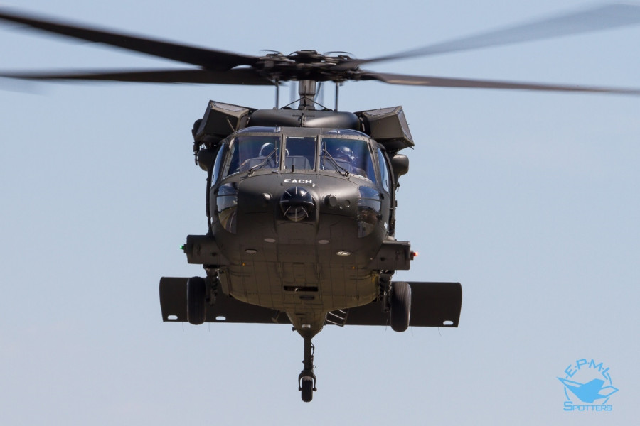 Sikorsky MH-60M Black Hawk en pruebas de vuelo en Mielec. Foto: Marcin Bobro y Marcin Kołacz de EPML Spotters.