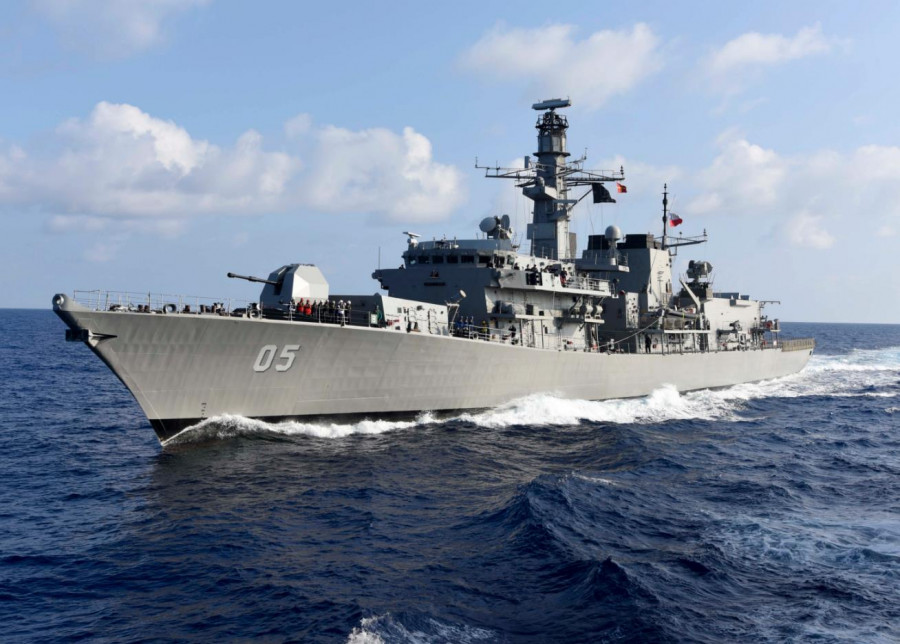 La fragata FF-05 Almirante Cochrane inició el proceso de modernización en el mes de mayo en Asmar Talcahuano. Foto: Armada de Estados Unidos